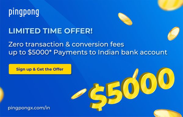 Save more money on receiving international payments with PingPong India